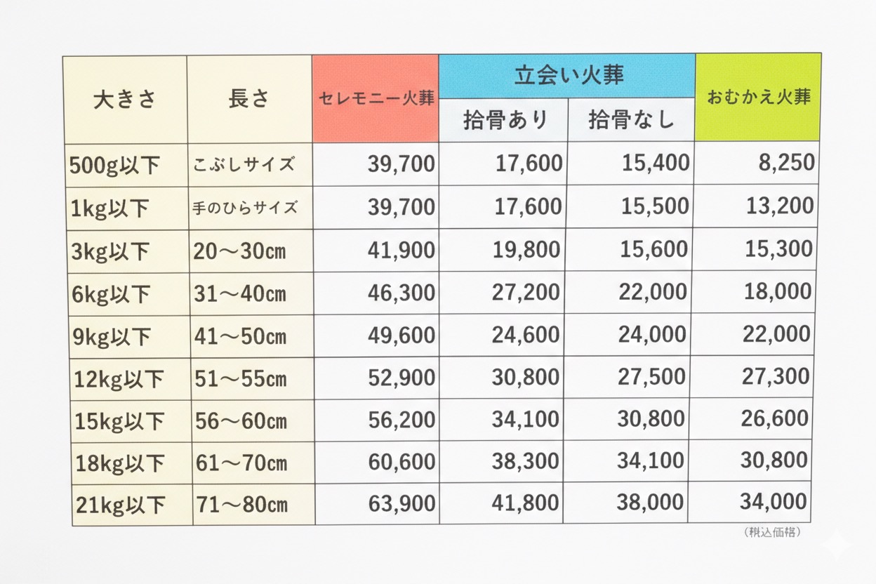 プラン別料金表