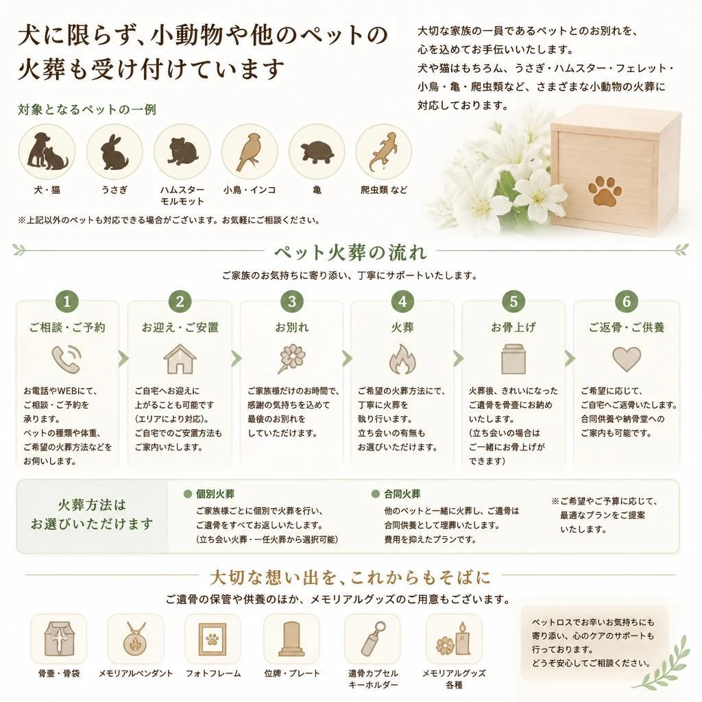 さまざまなペットに対応